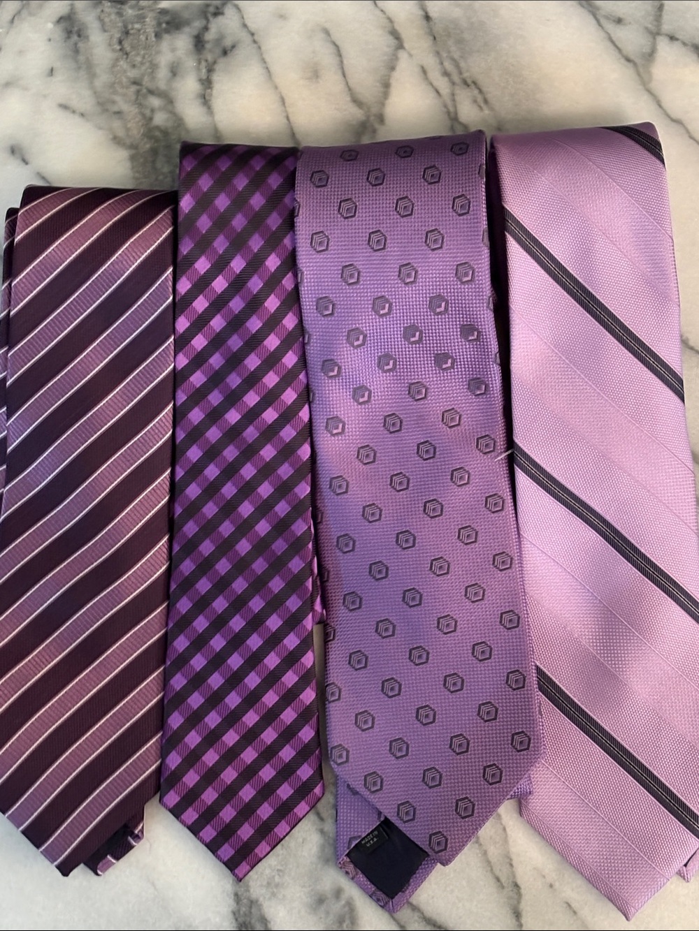 Michael Kors Purple Patterned Men's Necktie Set